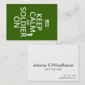 平静そして兵士をの保って下さい(米国の旗) (どの色でも) 名刺 (正面/裏面)