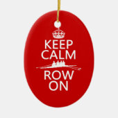 平静そして列をの保って下さい(色を選んで下さい) セラミックオーナメント (正面)