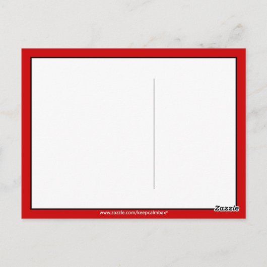 平静そして列をの保って下さい(色を選んで下さい) ポストカード (裏面)