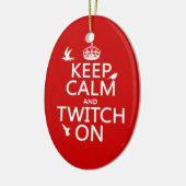 平静そして単収縮をの保って下さい(どの背景色でも) セラミックオーナメント (左)