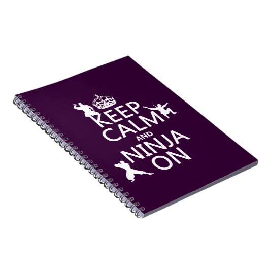 平静そして忍者をの保って下さい(あらゆる色で) ノートブック (右側)