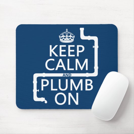 平静そして錘をの保って下さい(鉛管工か配管) マウスパッド (マウス)