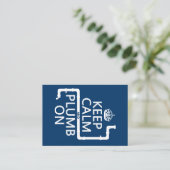 平静そして錘をの保って下さい(鉛管工か配管) 名刺 (スタンド正面)