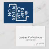 平静そして錘をの保って下さい(鉛管工か配管) 名刺 (正面/裏面)