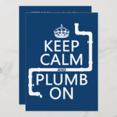 平静そして錘をの保って下さい(鉛管工か配管) 招待状 (正面/裏面)