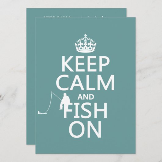 平静そして魚をの飼って下さい(すべての色) 招待状 (正面/裏面)