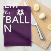 平静そして(置かれた)フットボールをの保って下さい(カスタマイズ可能) キッチンタオル (四つ折り)