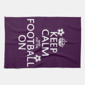 平静そして(置かれた)フットボールをの保って下さい(カスタマイズ可能) キッチンタオル (横)