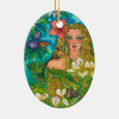 平静のクリスマスのオーナメント セラミックオーナメント (裏面)