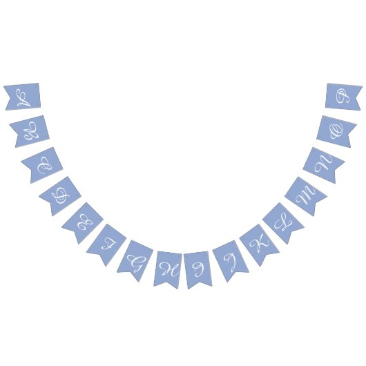 平静の淡いブルー及び白い原稿はカスタムに文字を入れます バンティングフラッグ (全)