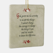 平静の祈りの言葉かヴィンテージのスタイルまたは倍は味方しました セラミックオーナメント