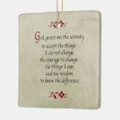 平静の祈りの言葉かヴィンテージのスタイルまたは倍は味方しました セラミックオーナメント