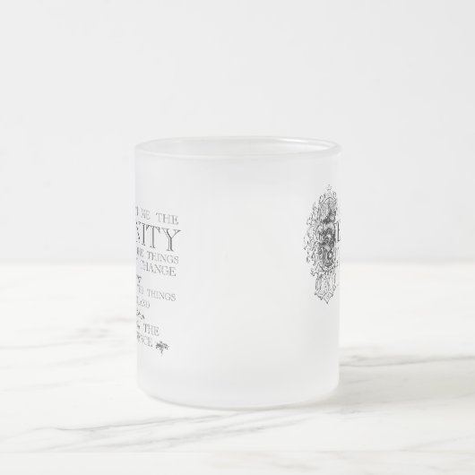 平静の祈りの言葉のカスタムのマグ フロストグラスマグカップ (中央)