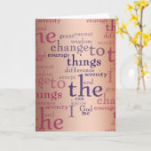 平静の祈りの言葉のコラージュ カード (黄色い花)