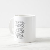 平静の祈りの言葉のマグ コーヒーマグカップ (正面左)