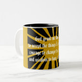 平静の祈りの言葉のマグ ツートーンマグカップ (正面左)