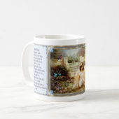 平静の祈りの言葉の天使の庭のマグ コーヒーマグカップ (正面左)