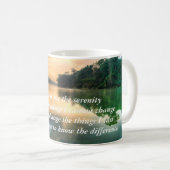 平静の祈りの言葉の景色のマグ コーヒーマグカップ (正面右)
