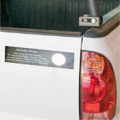 平静の祈りの言葉の月の感動的なバンパーステッカー バンパーステッカー (トラック上)