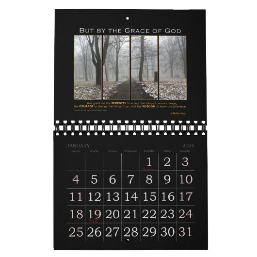 平静の祈りの言葉の神のグラントの引用文のスローガンの回復 カレンダー (1月 2026)