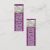 平静の祈りの言葉の鳩の名刺の~の紫色 スキニー名刺 (正面/裏面)