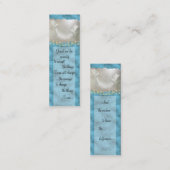 平静の祈りの言葉の鳩のBuinessカード~のターコイズ スキニー名刺 (正面/裏面)