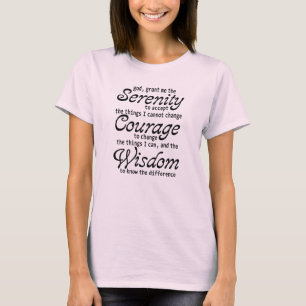 平静の祈りの言葉のTシャツの感動的なデザイン Tシャツ