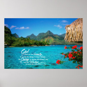 平静の祈りの言葉及びBora Bora ポスター