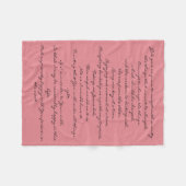 平静の祈りの言葉毛布 フリースブランケット (正面(横))