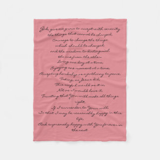 平静の祈りの言葉毛布 フリースブランケット