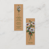 平静の祈りの言葉: てんとう虫とのデイジー スキニー名刺 (正面/裏面)