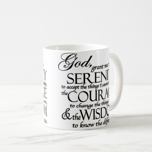平静の祈りの言葉 コーヒーマグカップ (正面右)