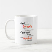 平静の祈りの言葉 コーヒーマグカップ (左)