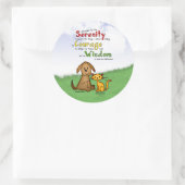 平静の祈りの言葉: リハビリテーション及び解毒、強さまたは回復 ラウンドシール (バッグ)