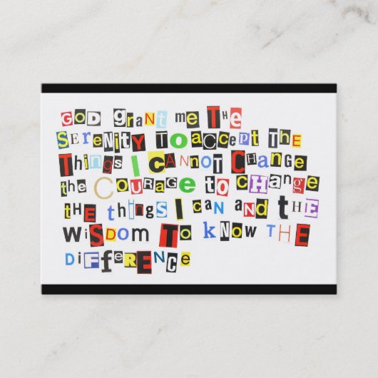 平静の祈りの言葉 名刺 (正面)