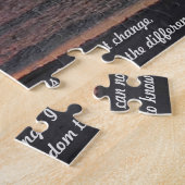 平静の祈りの言葉-日没 ジグソーパズル (側面)