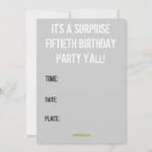 平静の第50誕生日のパーティの招待状を保って下さい(暗い) 招待状 (裏面)