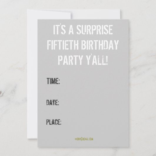 平静の第50誕生日のパーティの招待状を保って下さい(暗い) 招待状 (裏面)