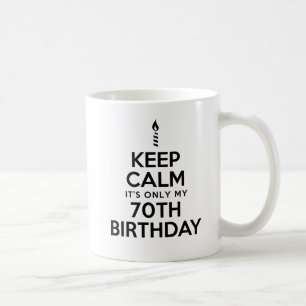 平静の第70誕生日のマグだけ保って下さい コーヒーマグカップ