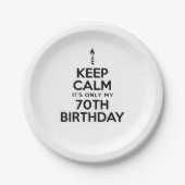 平静の第70誕生日の紙皿だけ飼って下さい ペーパープレート (正面)