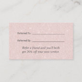 平静の美顔術のSkincareのサロンのスパのエステティシャン 紹介カード (裏面)