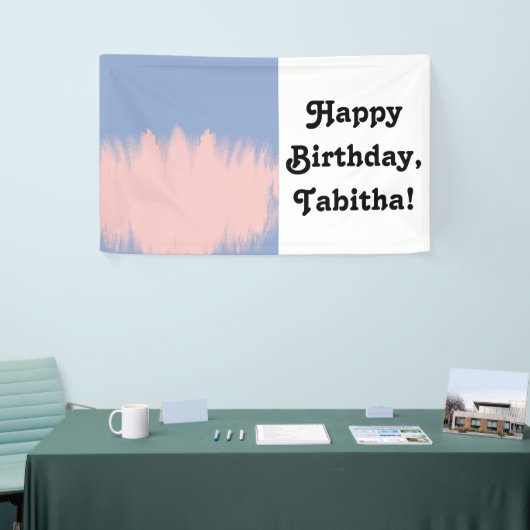 平静の青のローズクォーツブラシストローク 横断幕 (トレードショー)