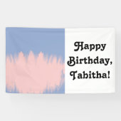 平静の青のローズクォーツブラシストローク 横断幕 (横)