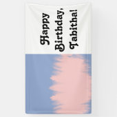 平静の青のローズクォーツブラシストローク 横断幕 (縦)