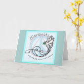 平静の鳩 カード (黄色い花)