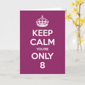 平静の8あなたはだけバースデー・カード-紫色--を保って下さい カード (黄色い花)
