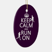 平静をで走られて保てば(カスタマイズ可能な色) セラミックオーナメント (右)