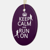 平静をで走られて保てば(カスタマイズ可能な色) セラミックオーナメント (左)