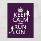 平静をで走られて保てば(カスタマイズ可能な色) ポストカード (正面)