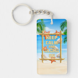 平静をアロハ保てば キーホルダー